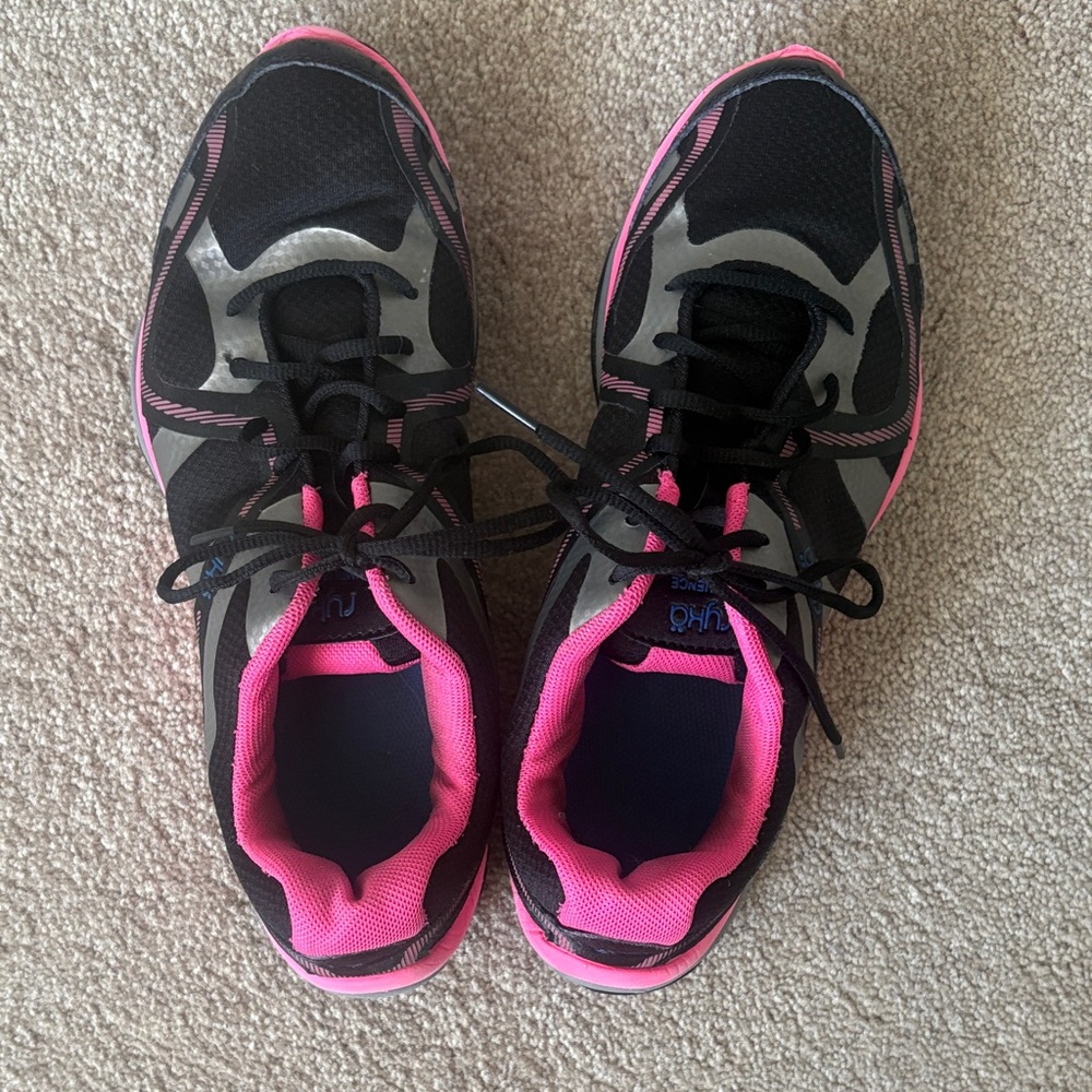 Ryka Black and Pink Women's Sneakers
